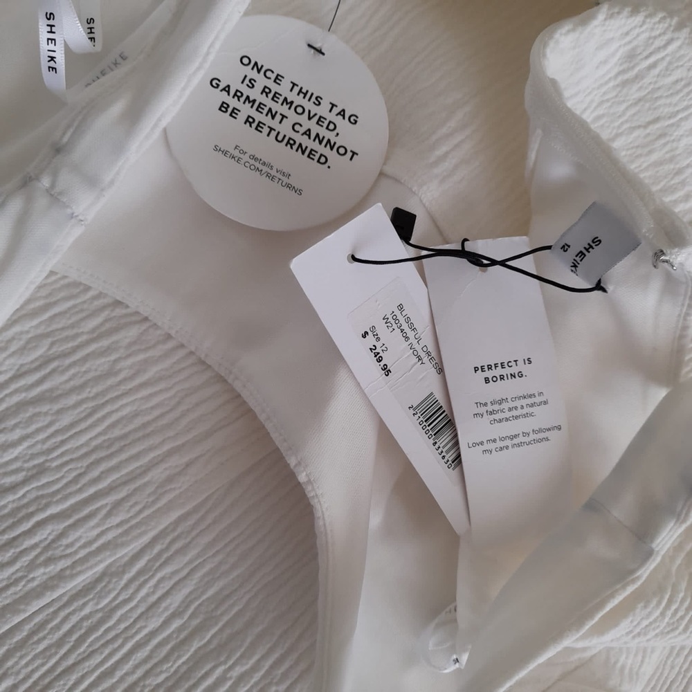 SHEIKE Blissful Ivory White Textured Midi Dress NWT RRP$250 - Picture 13 of 13